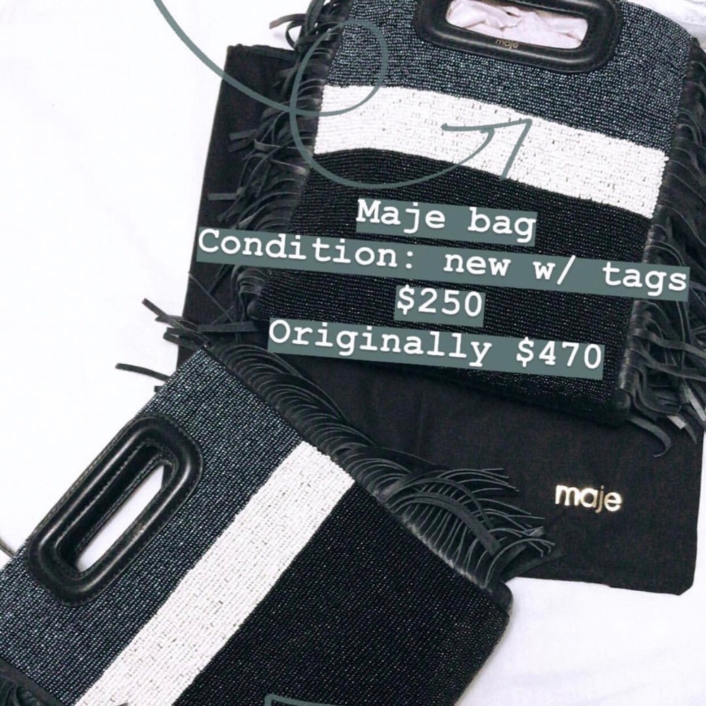 Maje m beads bag